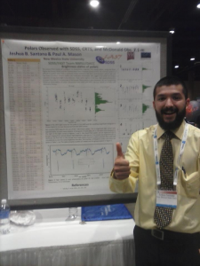 Joshua Santana at his first AAS meeting in Florida.