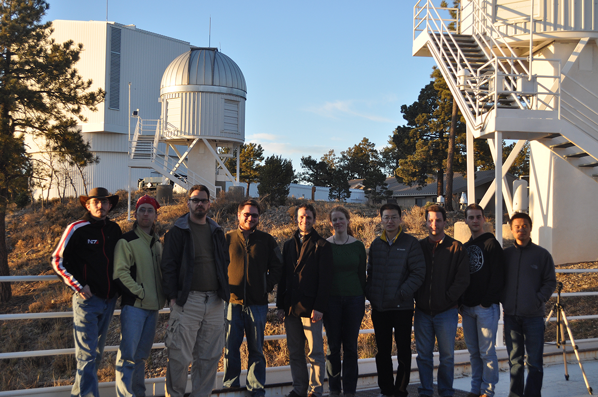  MaNGA instrument commissioning team, Apache Point Observatory (March 2014). Image Credit: David Law.