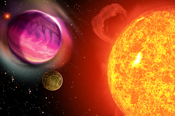 Artist's conception of an extrasolar planetary system (credit: T. Riecken).