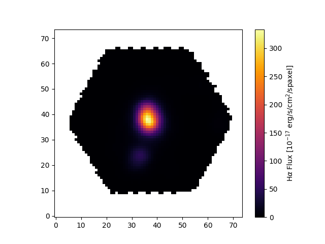  Masked Hα flux map for 7443-12703.